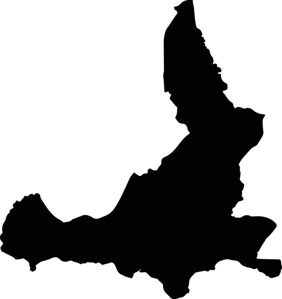 Sumba Barat Indonesia silhouette map vector