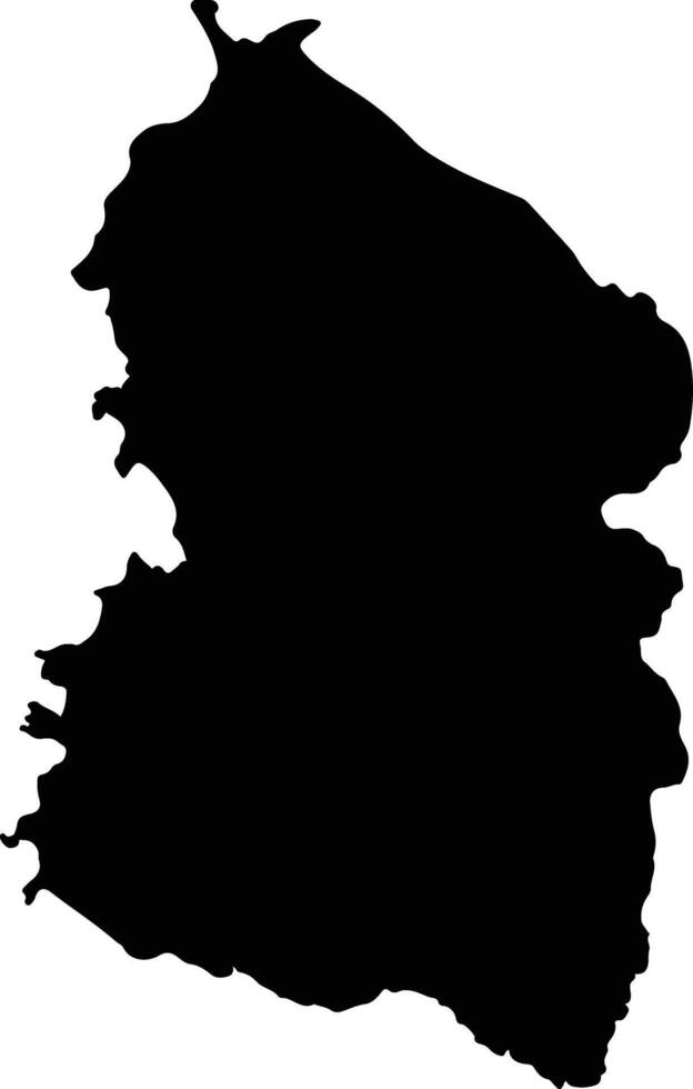 Sumbawa Barat Indonesia silhouette map vector
