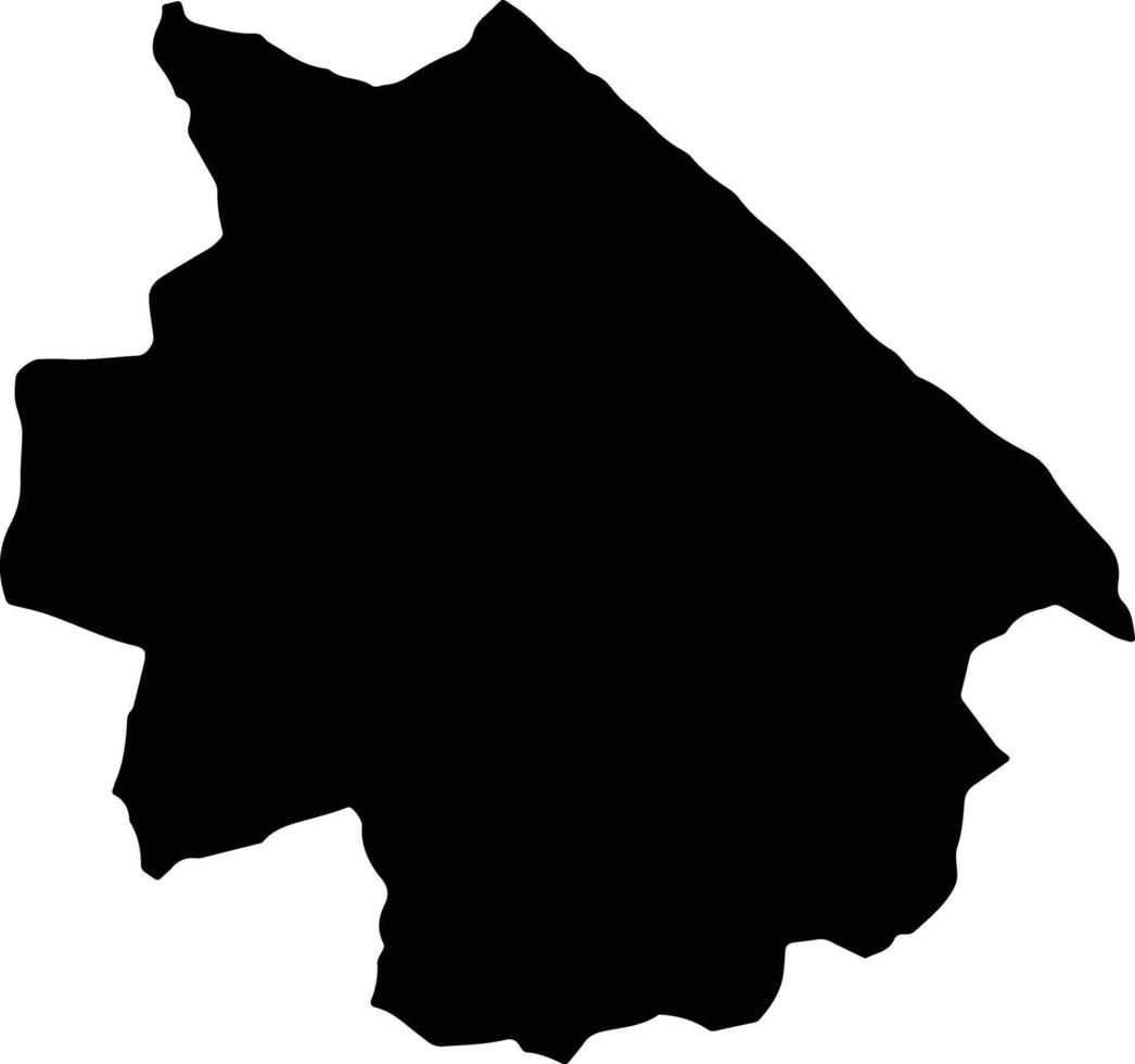 Sumbawanga Urban Tanzania silhouette map vector