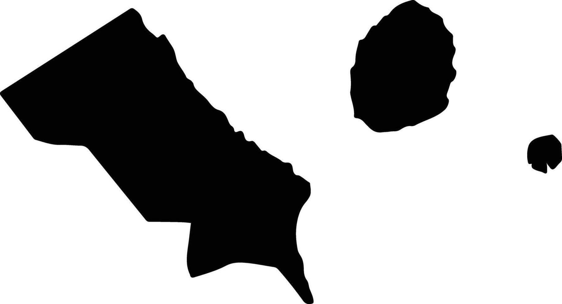Sumkar District Papua New Guinea silhouette map vector