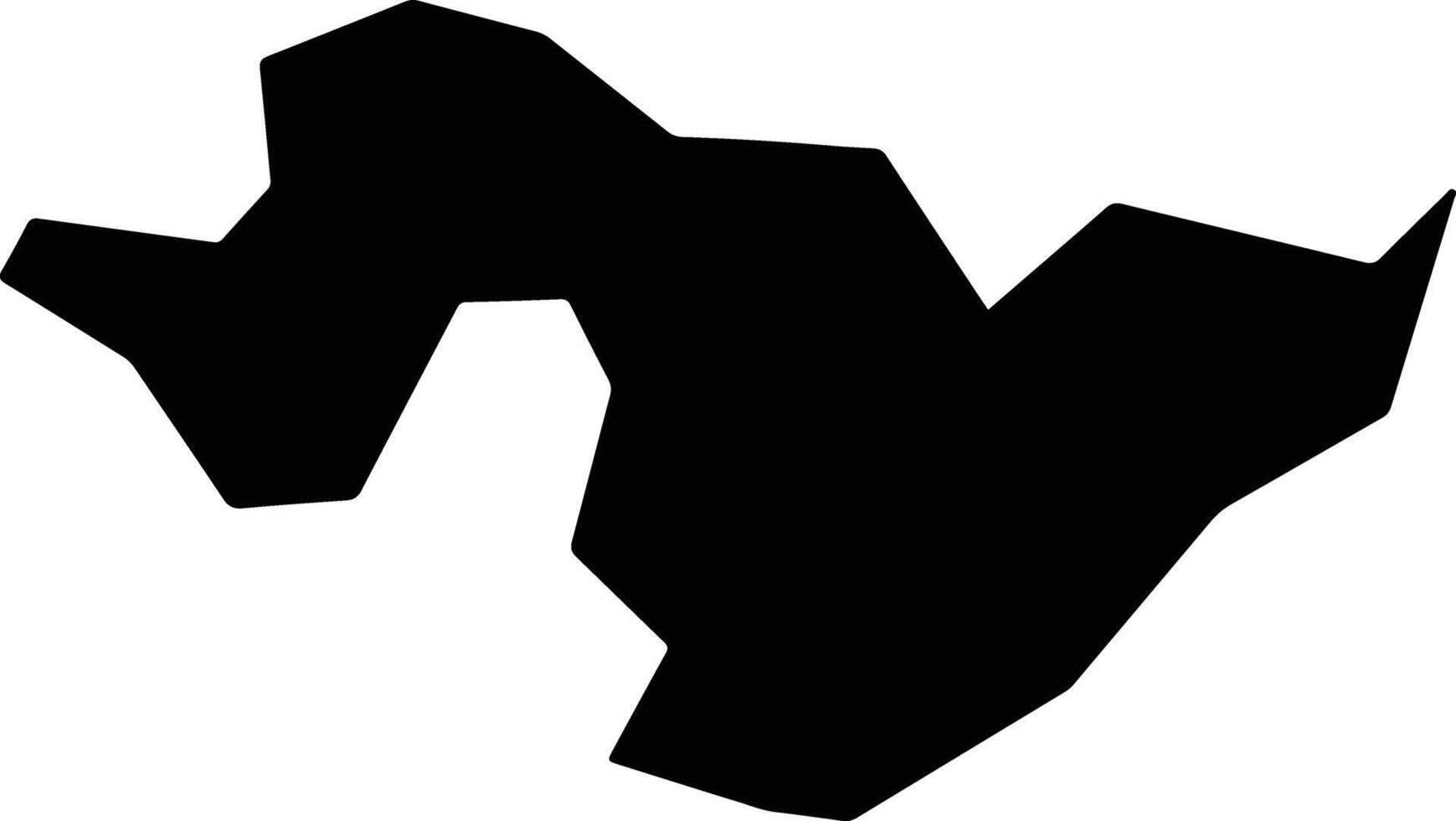 Sunchang gun South Korea silhouette map vector