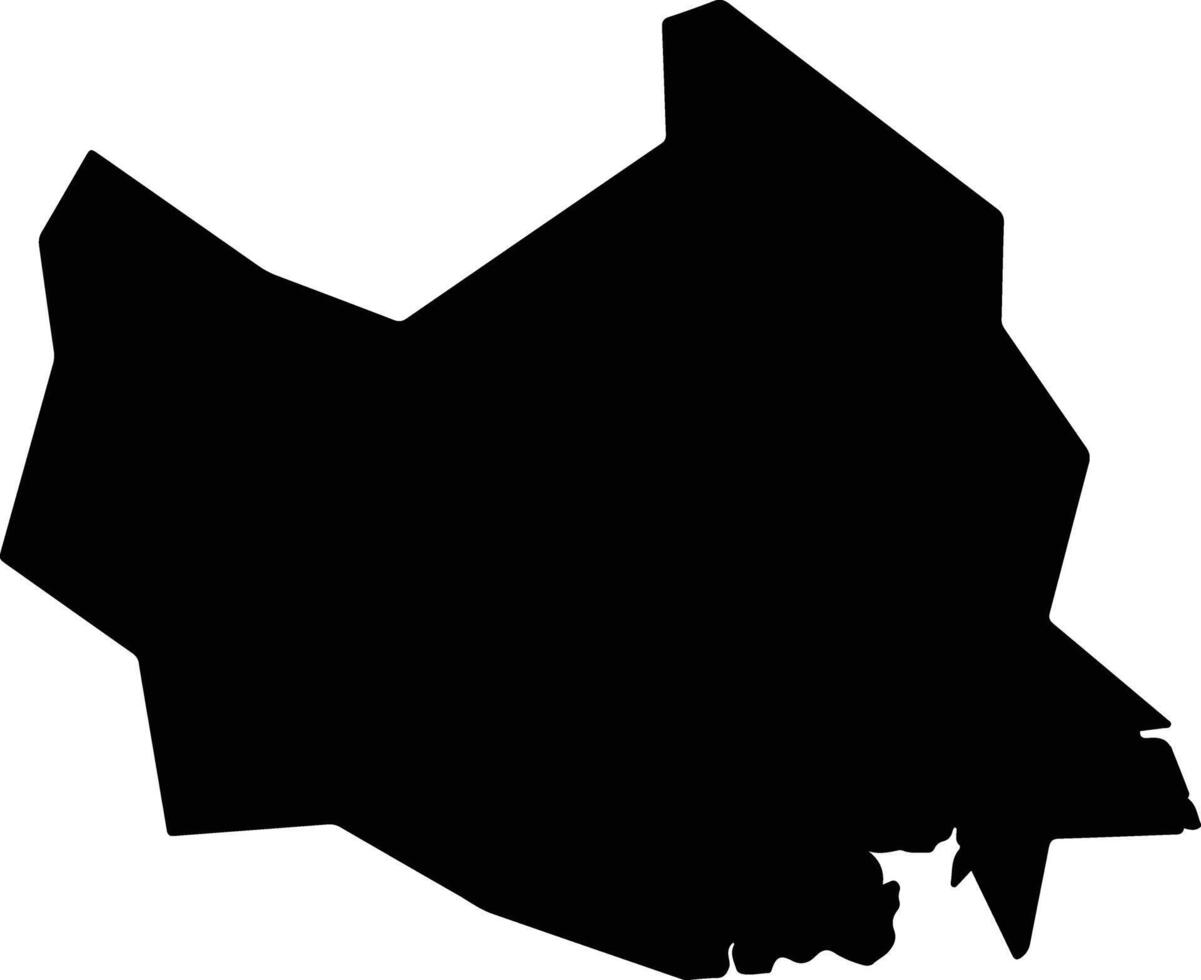 Suncheon si South Korea silhouette map vector