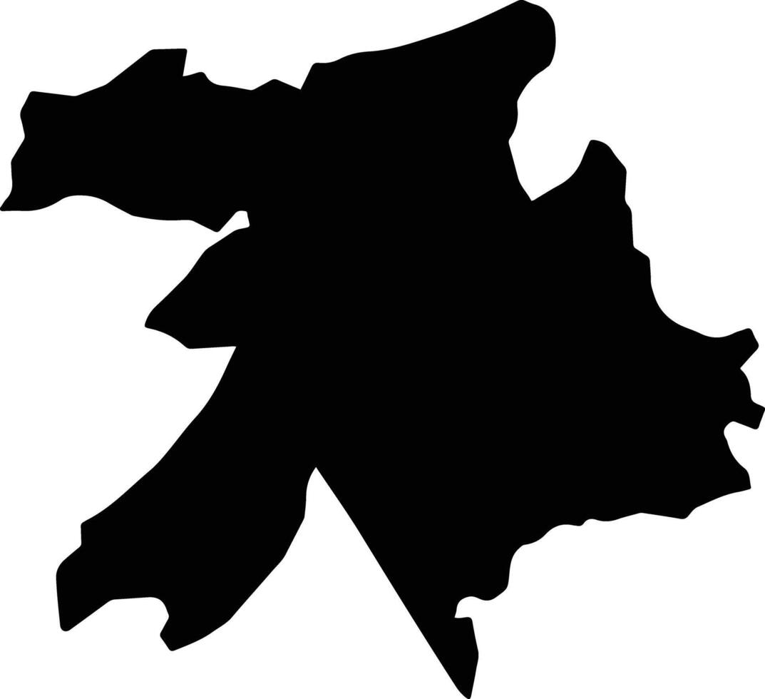 Sunderland Jamaica silhouette map vector