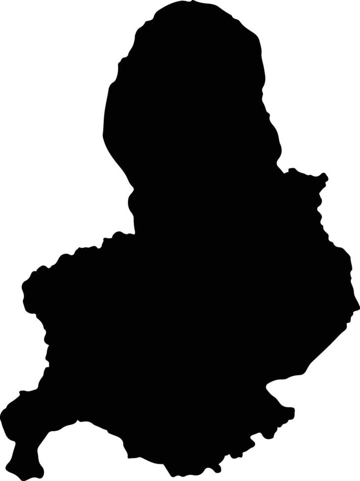 Sung Noen Thailand silhouette map vector