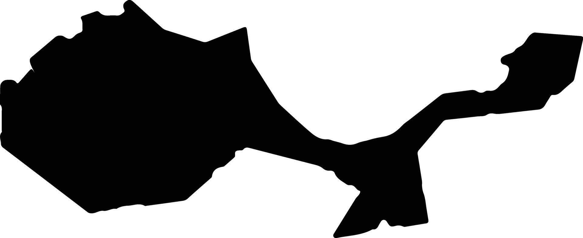 Suo Ooshima Japan silhouette map vector