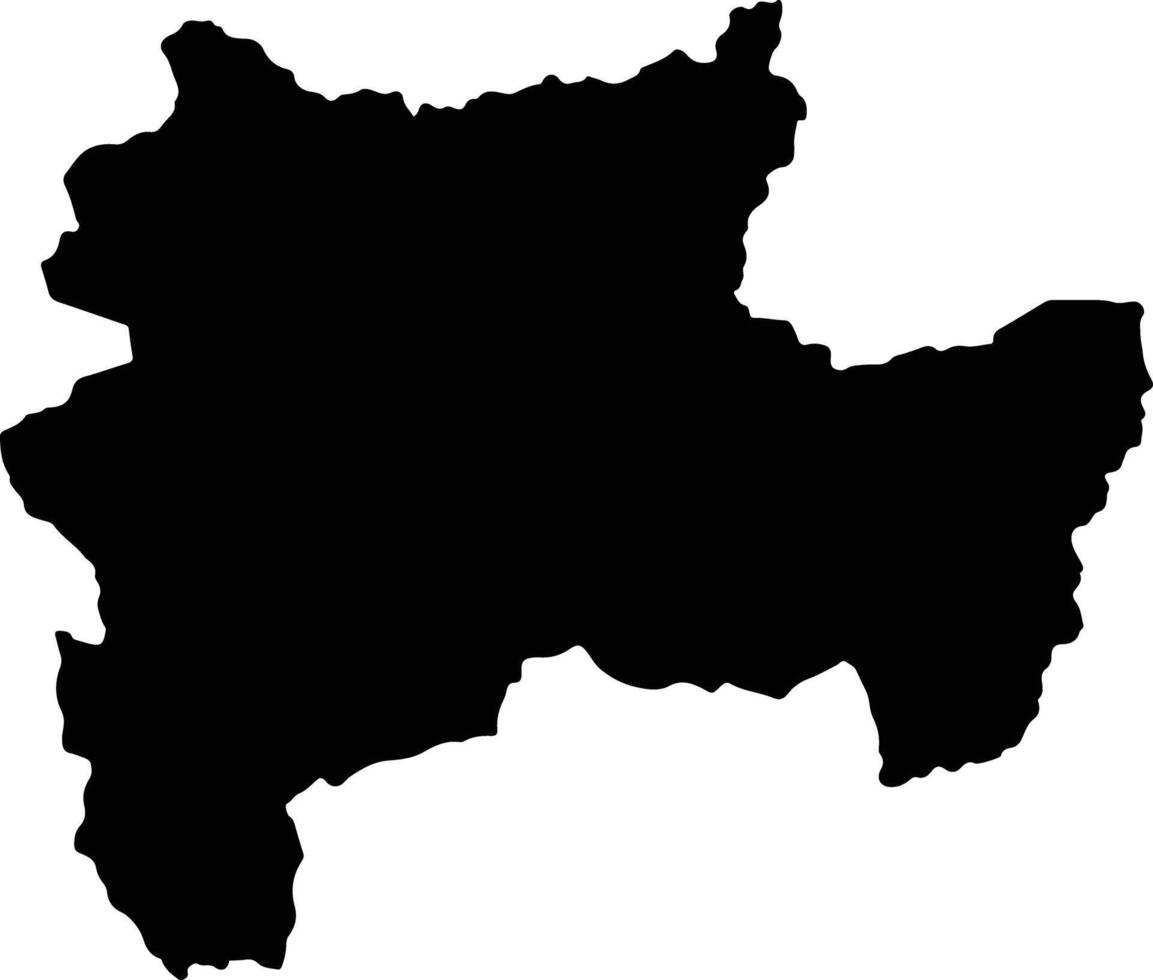 Sunyani West Ghana silhouette map vector