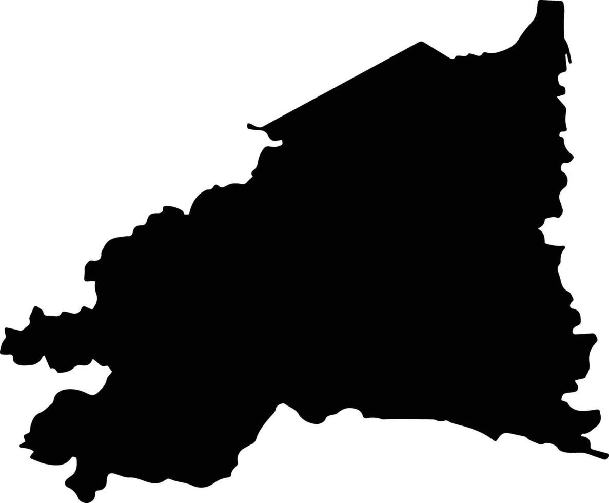 Supaul India silhouette map vector