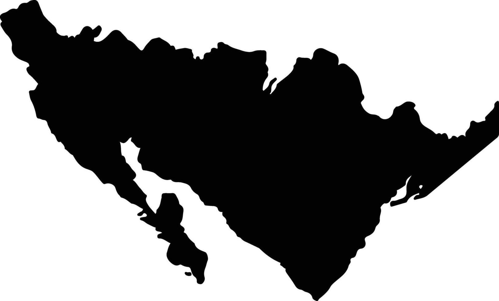 Supiori Indonesia silhouette map vector