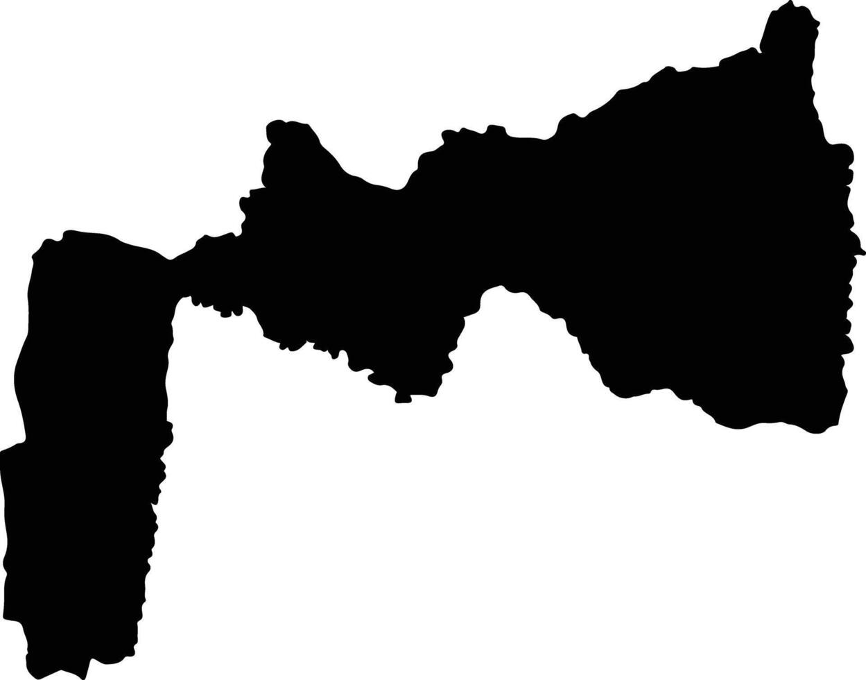Sur Cinti Bolivia silhouette map vector