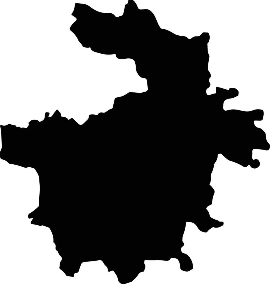 Surajpur India silhouette map vector