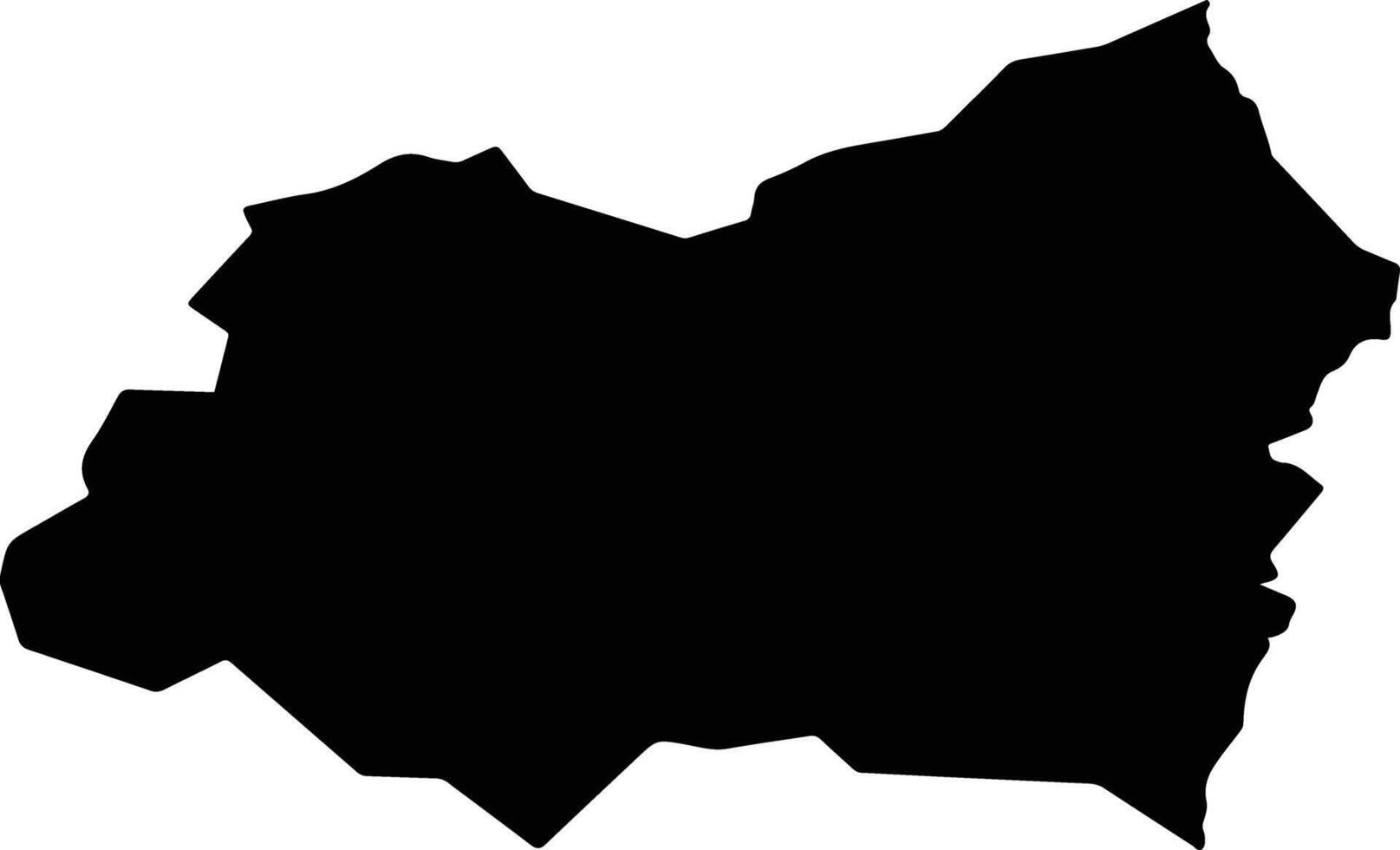 Surdulica Municipality Serbia silhouette map vector