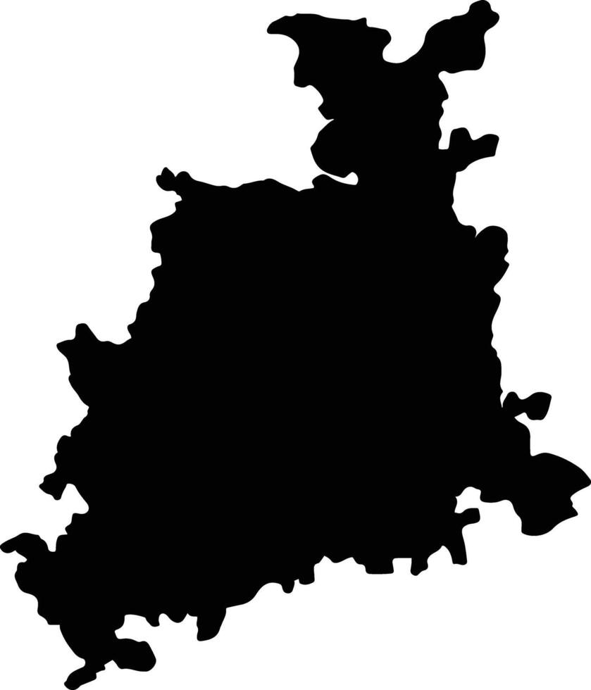 Surendranagar India silhouette map vector