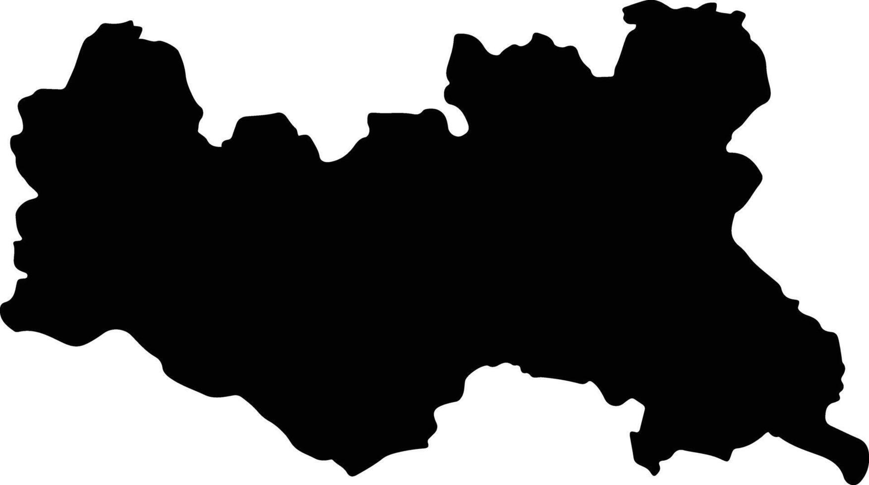Surguja India silhouette map vector