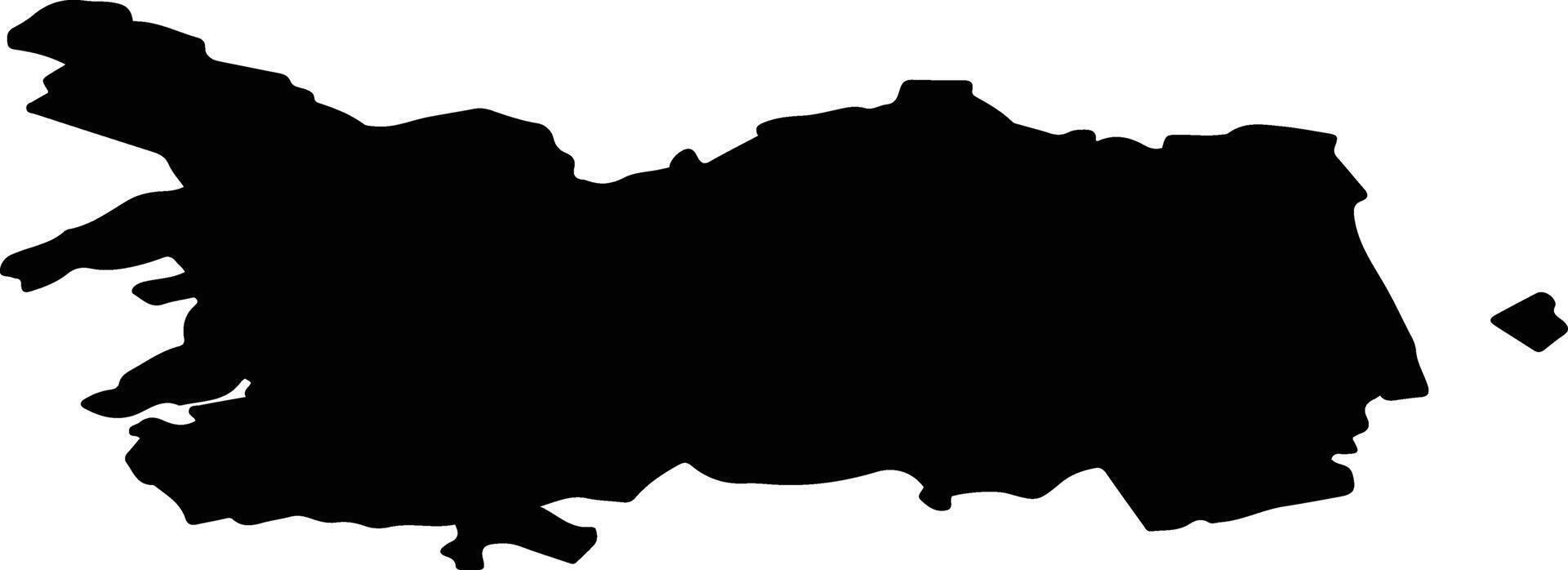 Sursky District Russia silhouette map vector