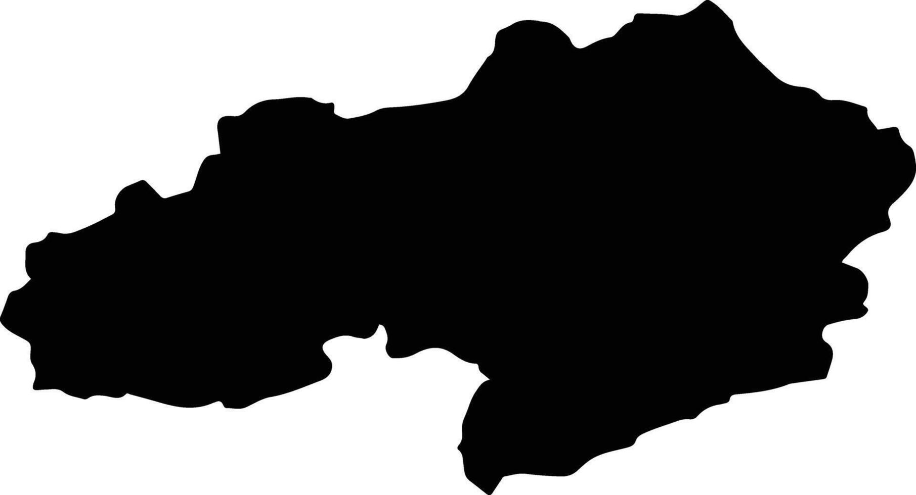 Surselva Switzerland silhouette map vector