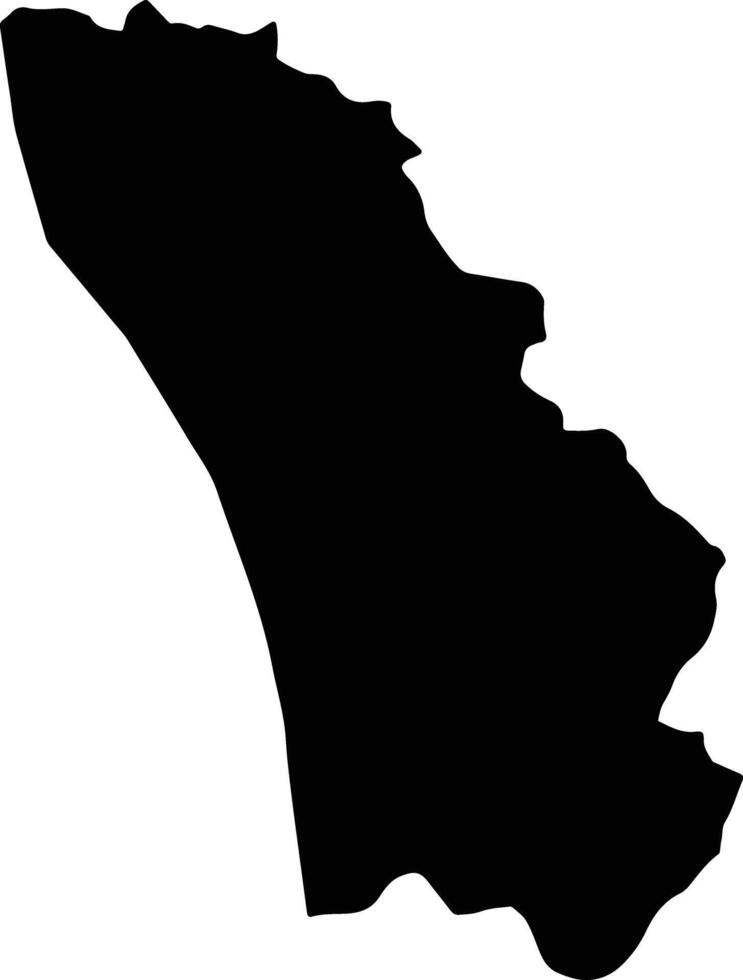 Suryapet India silhouette map vector