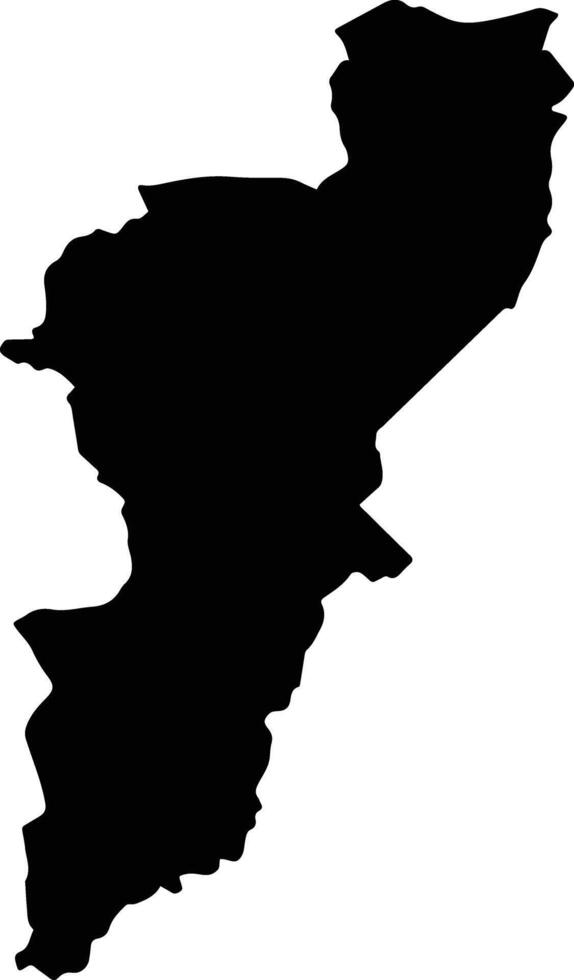 Susupuato Mexico silhouette map vector