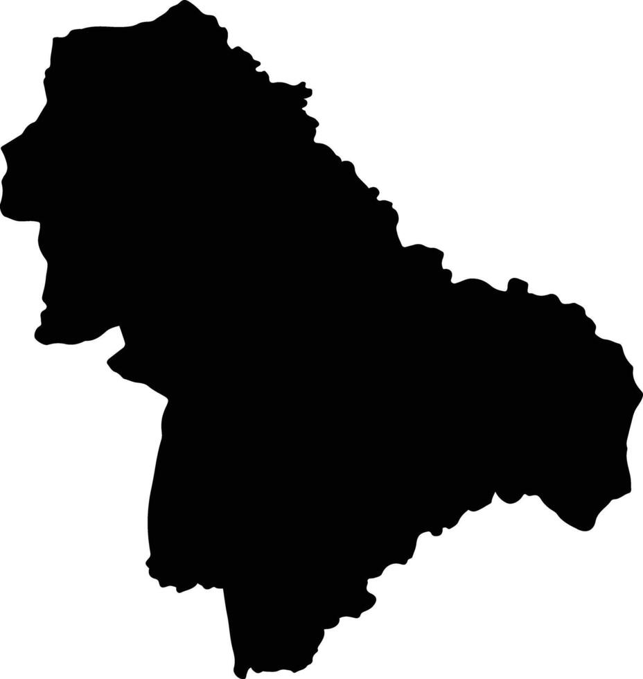 Sussundenga Mozambique silhouette map vector