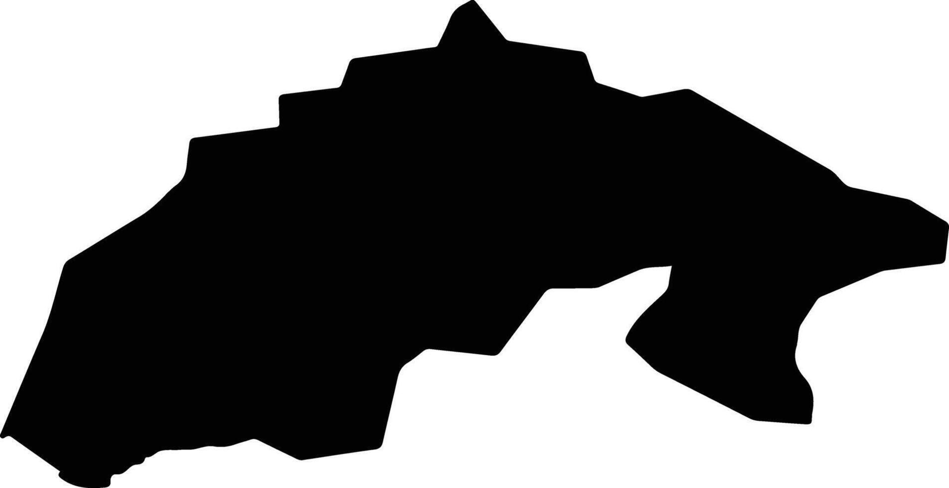 Suzak Kyrgyzstan silhouette map vector