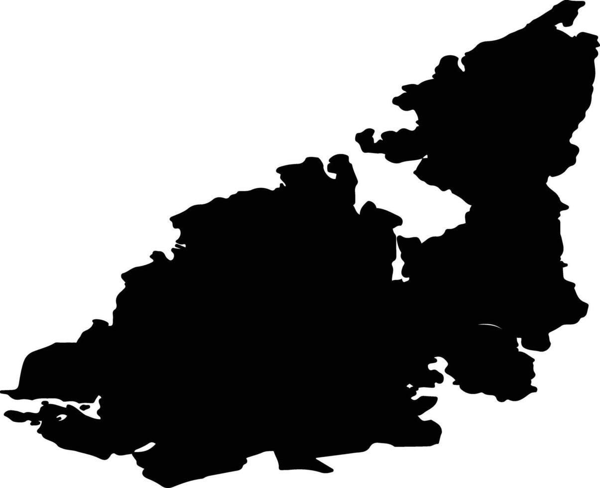 Sveio nor Norway silhouette map vector