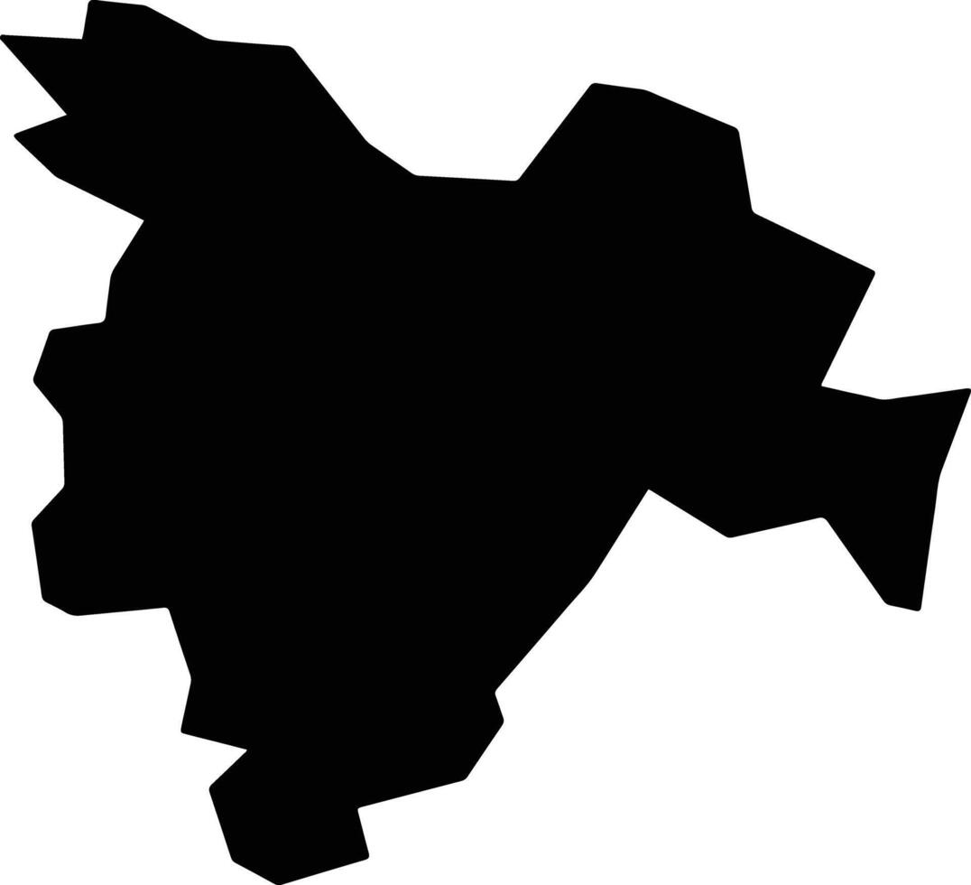 Svilajnac Municipality Serbia silhouette map vector