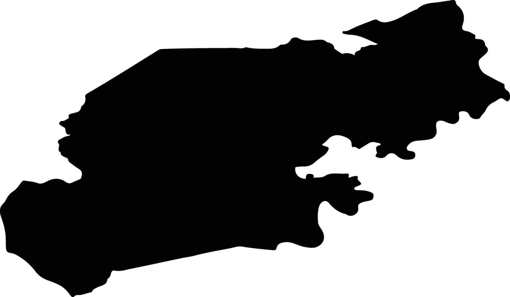 Svobodnensky District Russia silhouette map vector