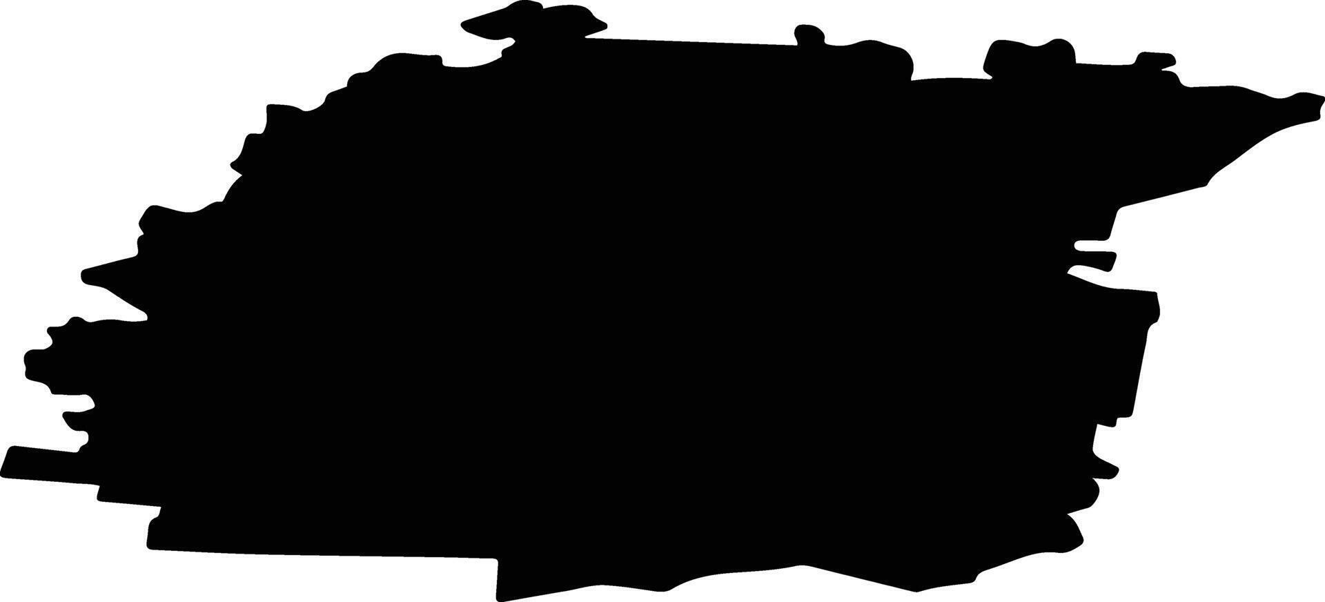 Syamzhensky District Russia silhouette map vector