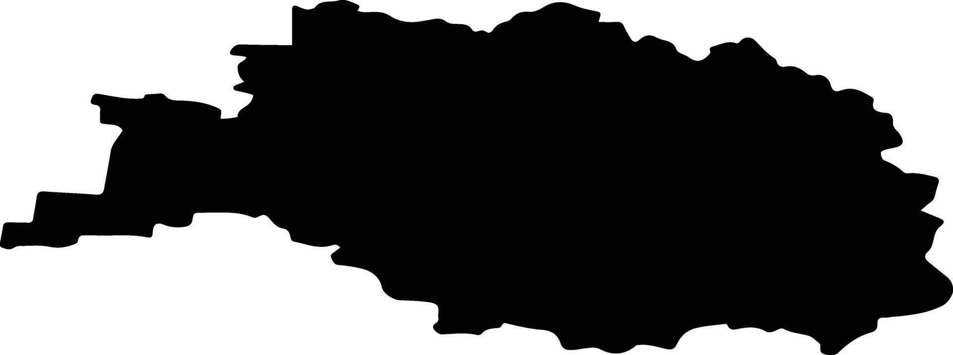Sychyovsky District Russia silhouette map vector