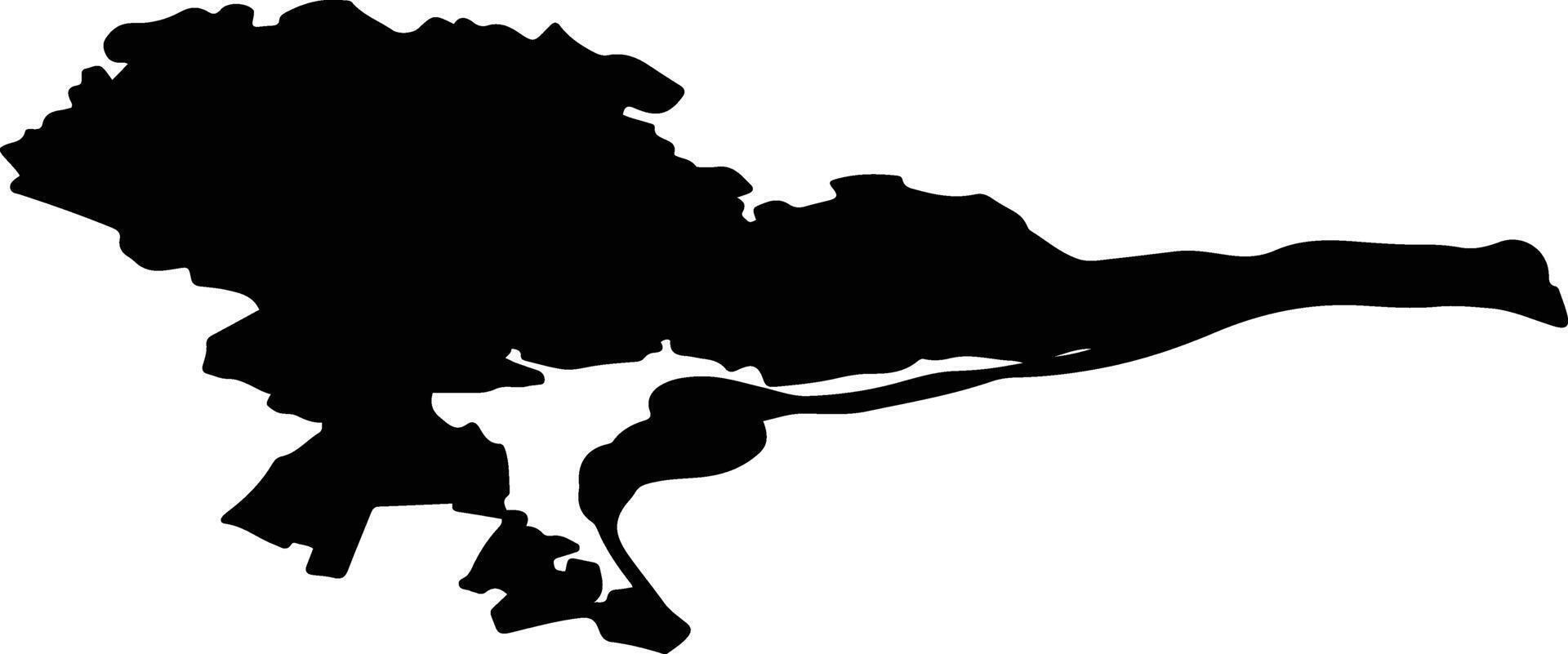 Syzransky District Russia silhouette map vector