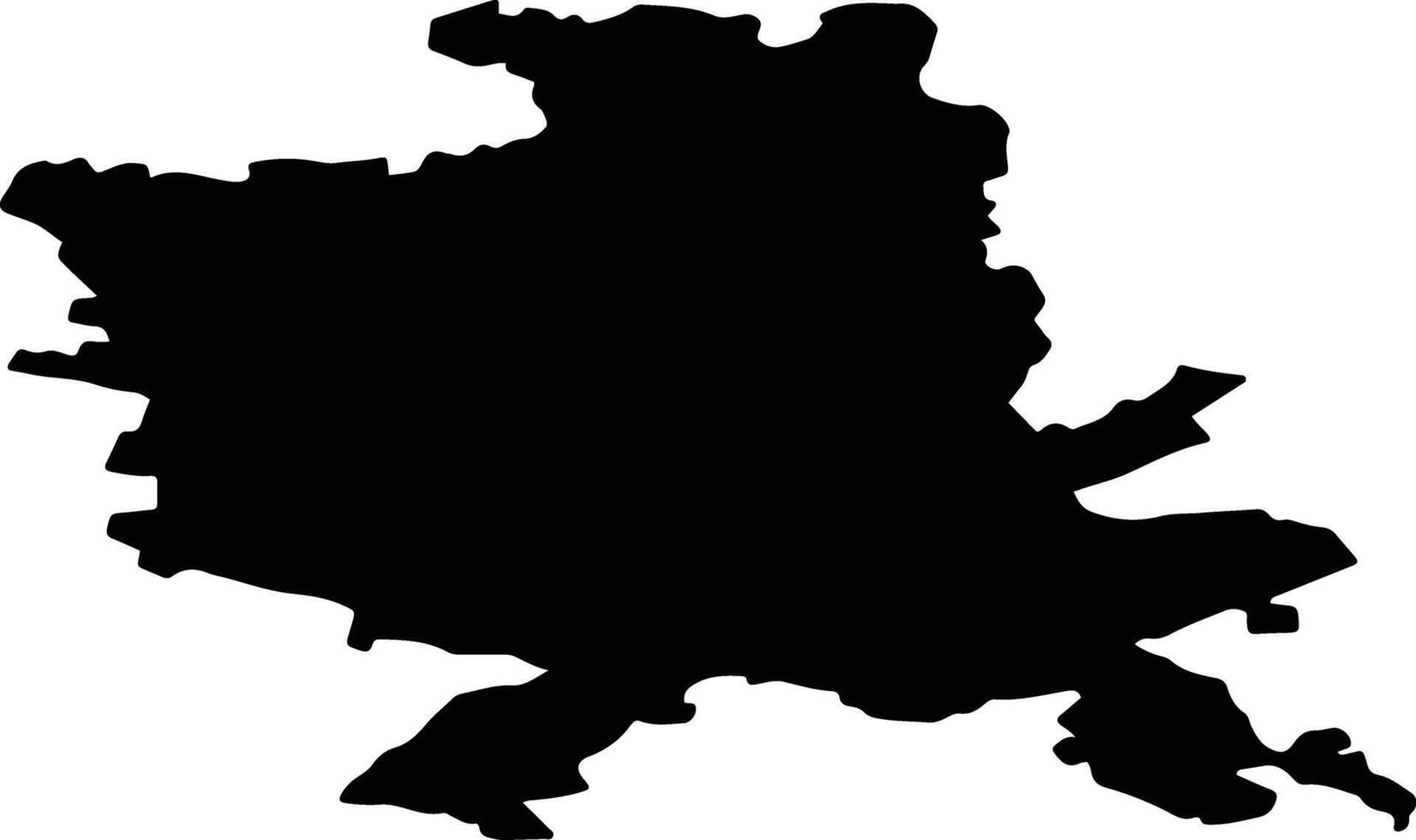 Szczecin Poland silhouette map vector
