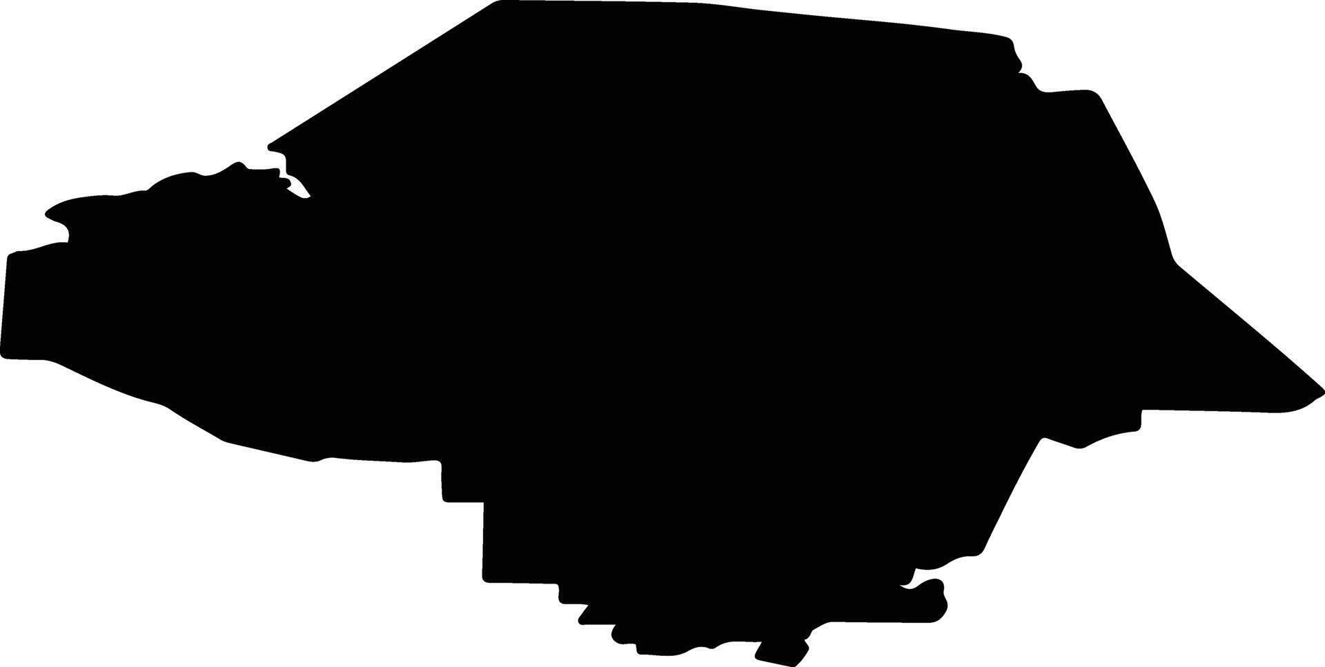 Taborinsky District Russia silhouette map vector