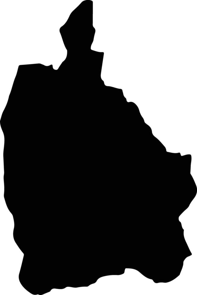 Tabora Urban Tanzania silhouette map vector