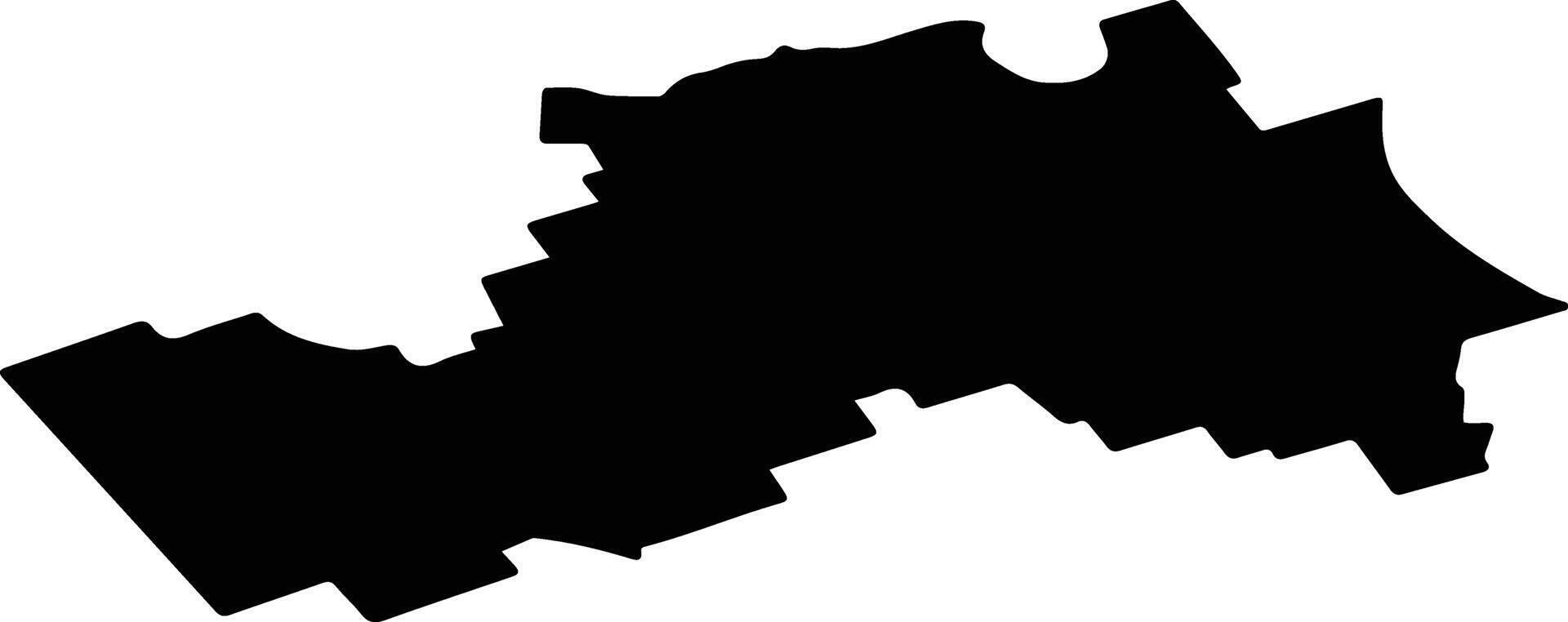 Tabunsky District Russia silhouette map vector