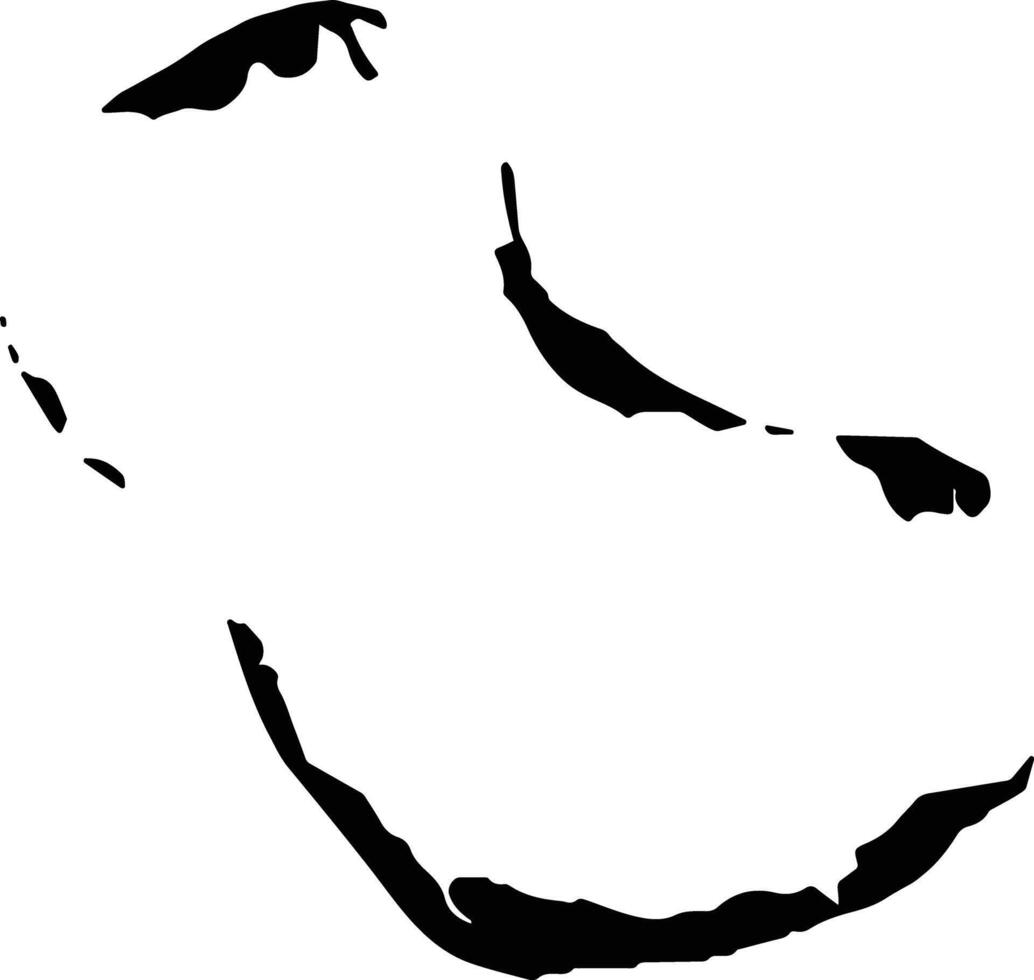 Tabuaeran Kiribati silhouette map vector