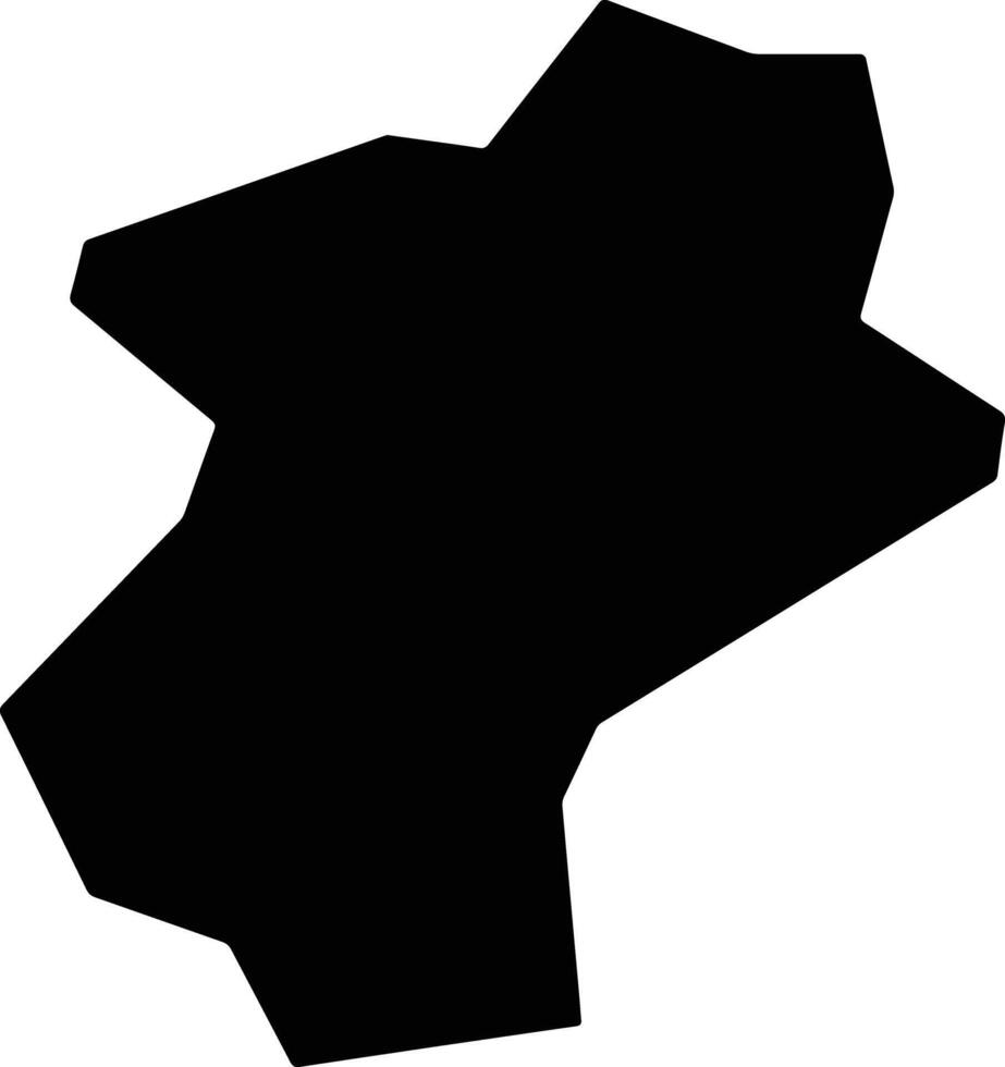Taedong North Korea silhouette map vector