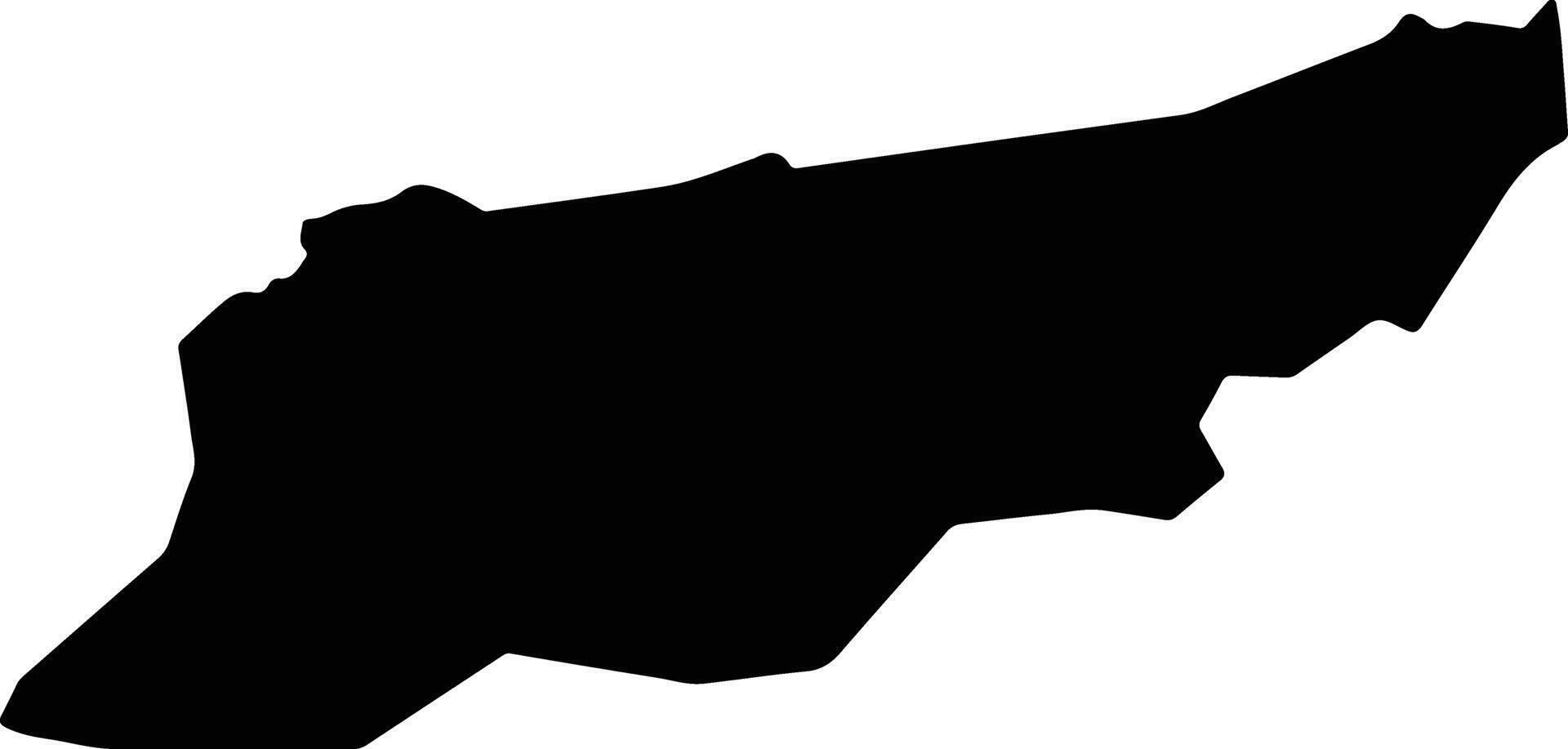 Taehongdan North Korea silhouette map vector