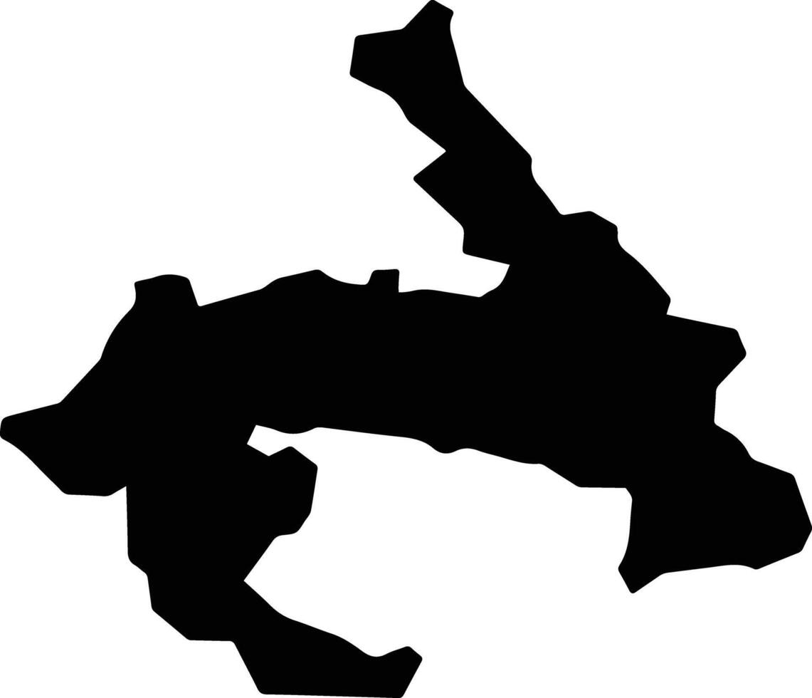 Tafawa Balewa Nigeria silhouette map vector