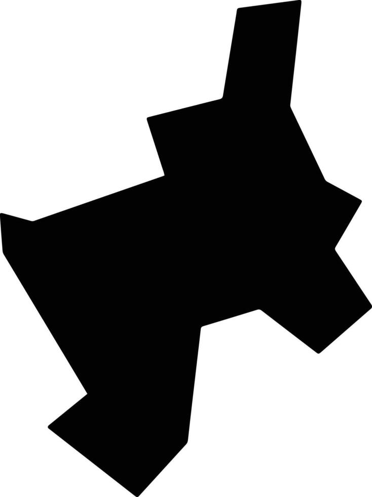 Tagawa Japan silhouette map vector