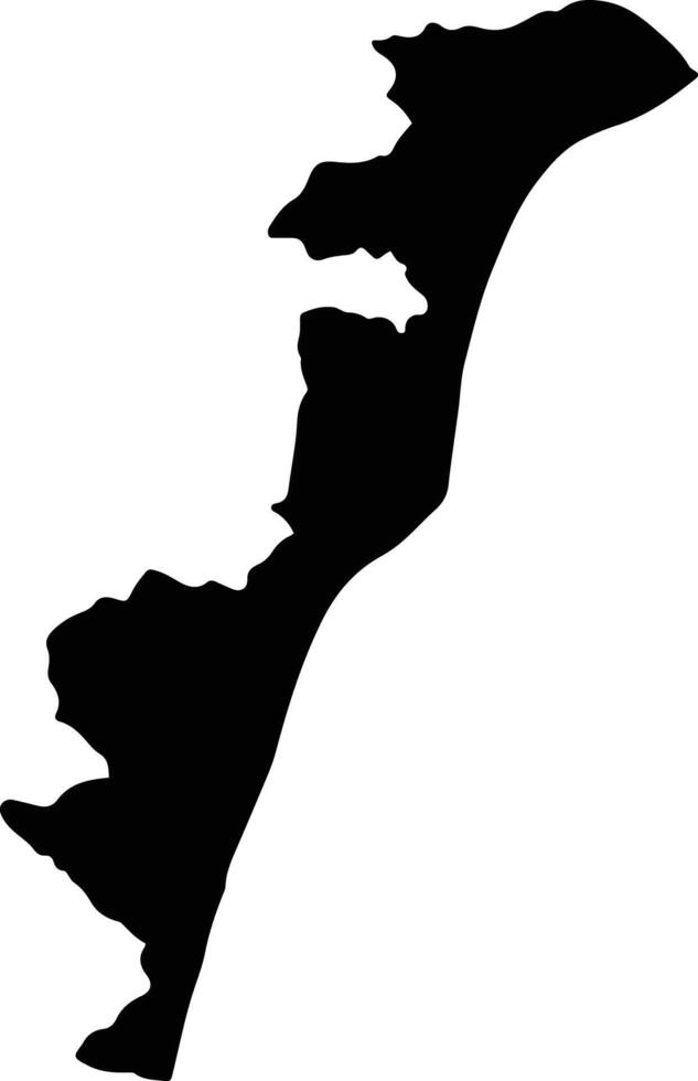 Taimali Taiwan silhouette map vector