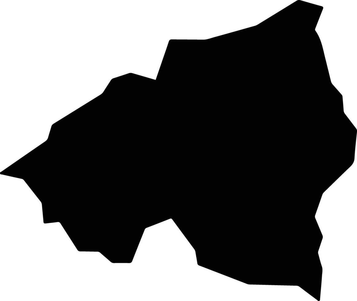 Taiobeiras Brazil silhouette map vector