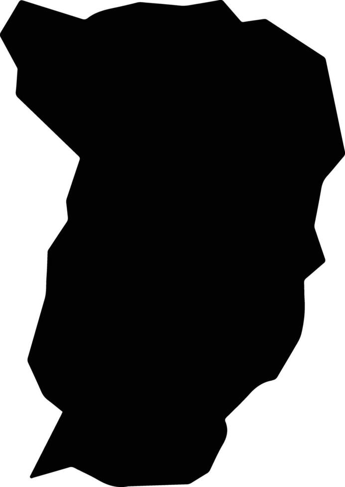 Taipas do Tocantins Brazil silhouette map vector