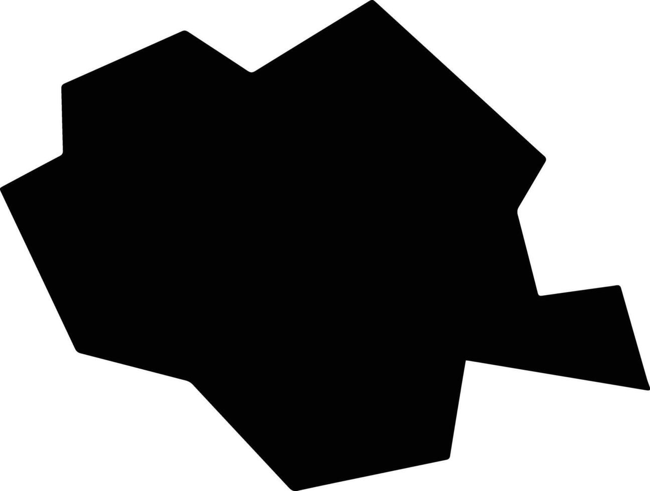 Takanezawa Japan silhouette map vector