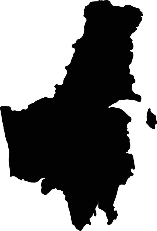 Takua Thung Thailand silhouette map vector