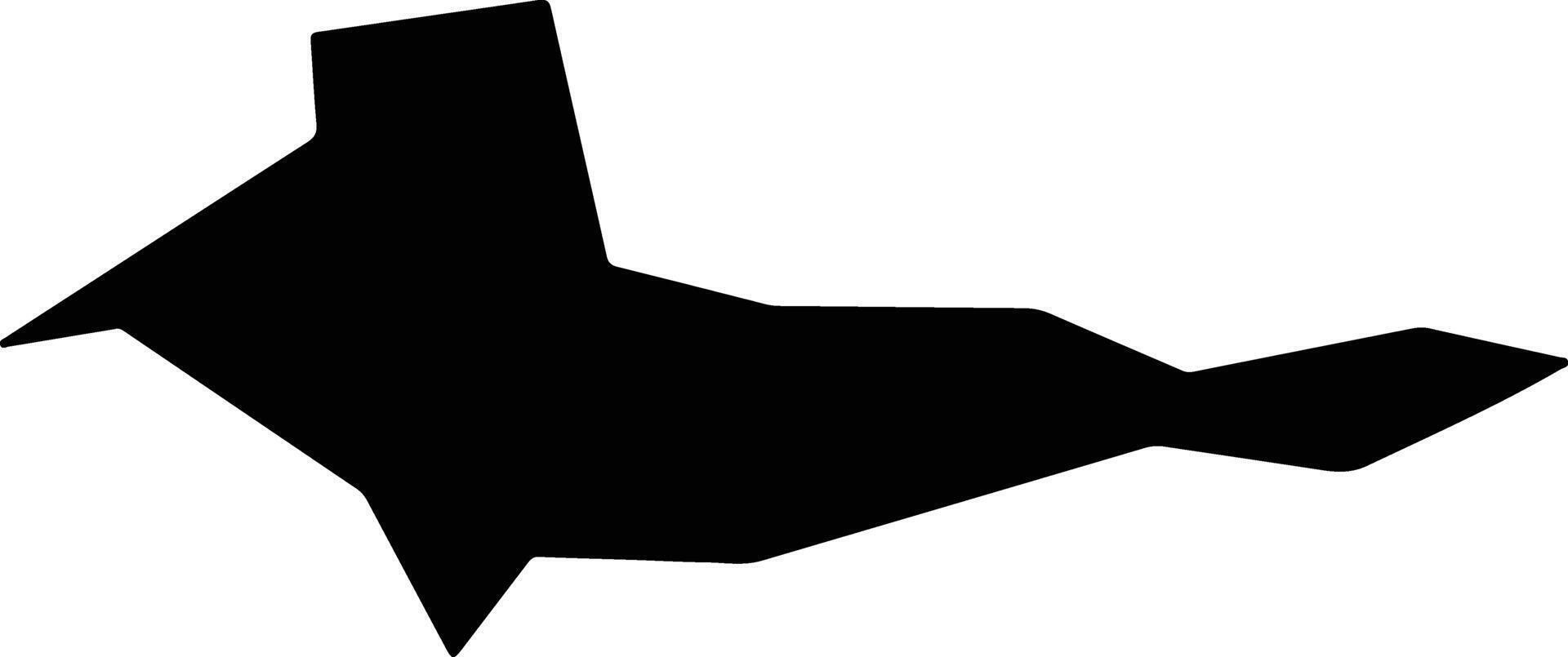 Taldyqorghan Kazakhstan silhouette map vector