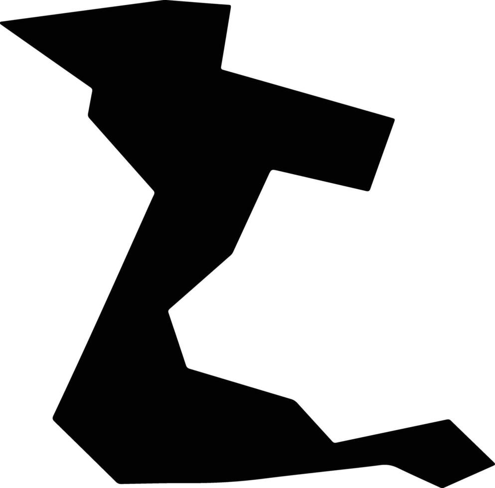 Talgarskiy Kazakhstan silhouette map vector
