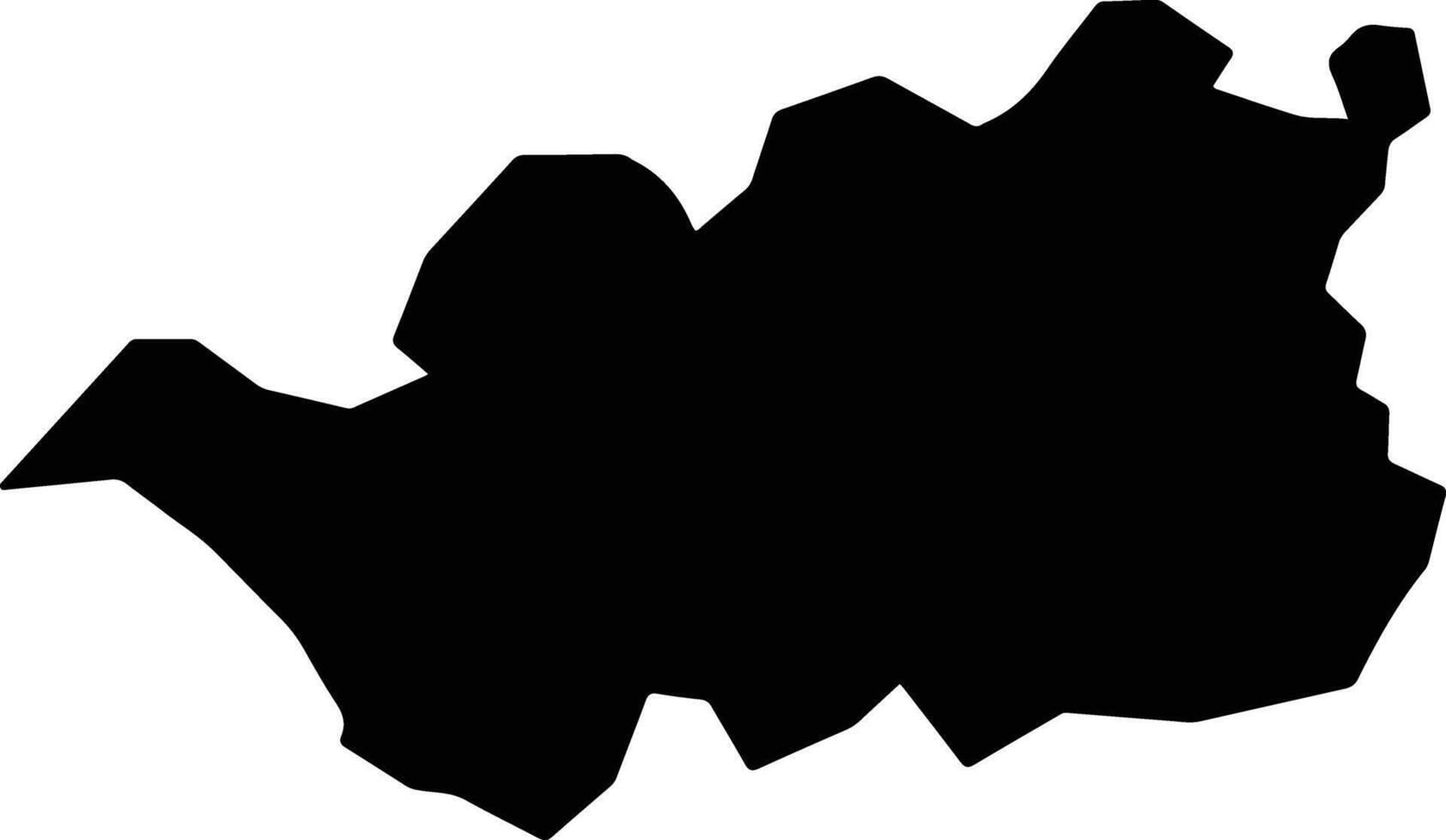 Taluqan Afghanistan silhouette map vector