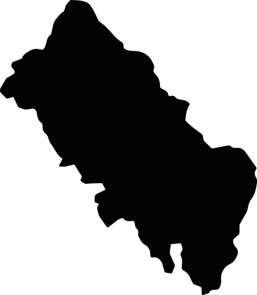 Tam Dao Vietnam silhouette map vector