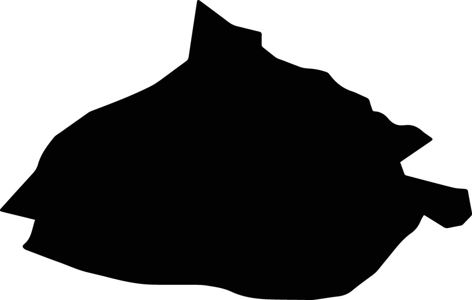 Talvern Babonneau Saint Lucia silhouette map vector