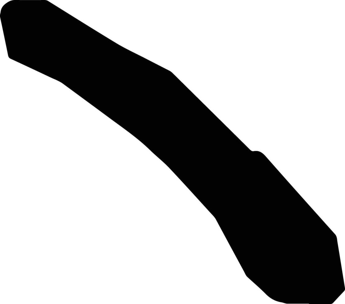 Tamana Kiribati silhouette map vector