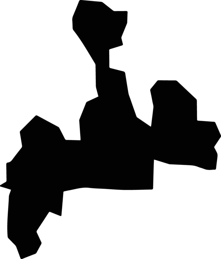 Tambuwal Nigeria silhouette map vector